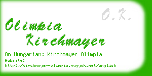 olimpia kirchmayer business card